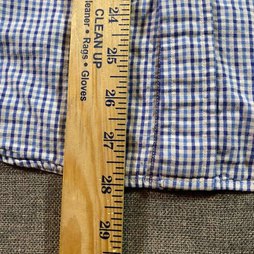 J. Crew Mens Slim‎ Fit Gingham Check Button Down Long Sleeve Casual Shirt